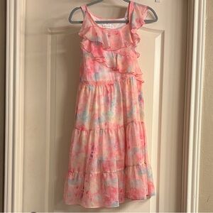 Easter-Ready Bonnie Jean Pink and Blue Ruffled Dress